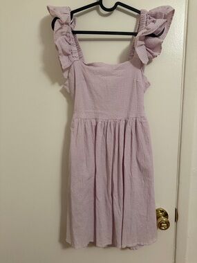 Lavender Ruffle Strap Dress